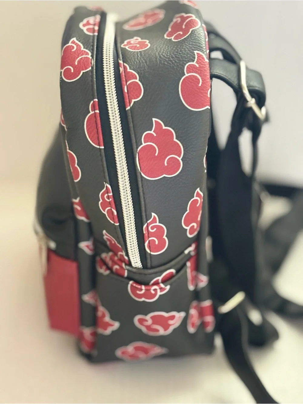 Naruto Shippuden Akatsuki Faux Leather red cloud chibi mini backpack Concept One
